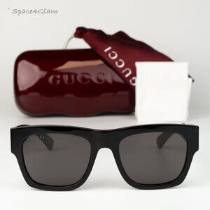 Gucci Men Sunglasses Black Grey Square GG1793S 001 NEW AUTHENTIC